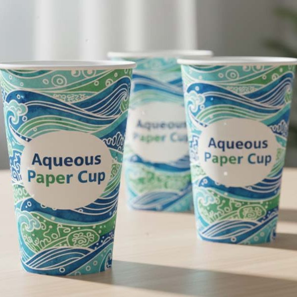 Aqueous paper cups